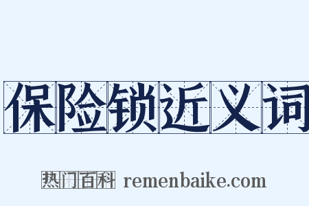 保险锁近义词是什么意思的图片